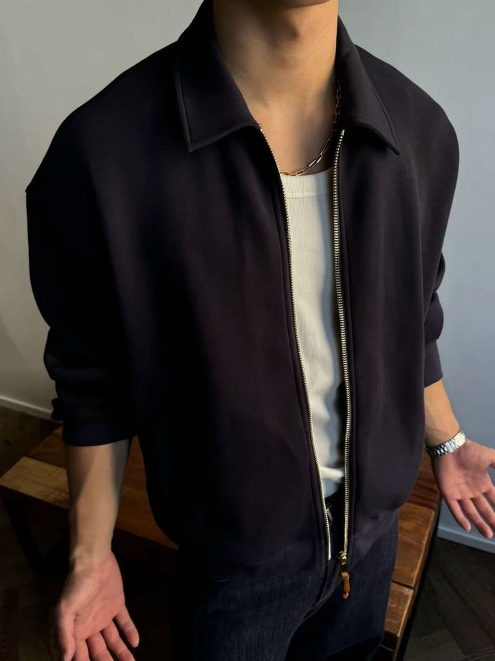 Veste homme à manches longues avec col et fermeture éclair | Classique