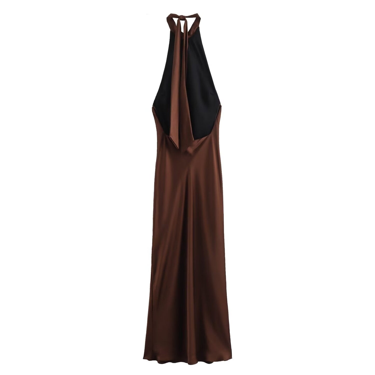 Damen Maxikleid | Schmale Passform mit Neckholder | Offenes Rückendesign | Eleganter Anlasslook