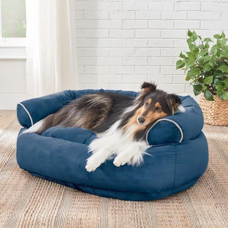 Orthopädisches Hundebett mit Stressreduzierender Füllung – Waschbarer Bezug für Gesunde Ruheposition und Optimalen Komfort