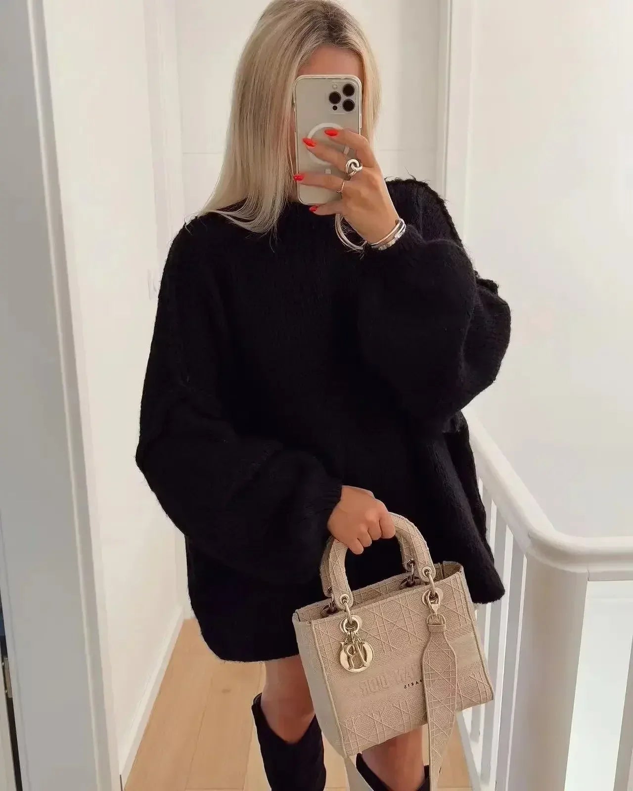 Oversize-Strickpullover für Damen – Kuscheliger Pullover mit Ballonärmeln2