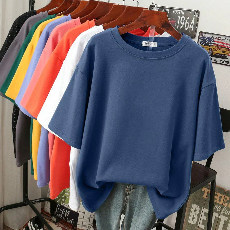 Oversized T-Shirt – Bequemes Oversized Sleepshirt mit Rundhalsausschnitt in verschiedenen Farben