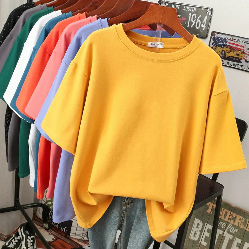 Oversized T-Shirt – Bequemes Oversized Sleepshirt mit Rundhalsausschnitt in verschiedenen Farben