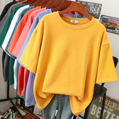 Oversized T-Shirt – Bequemes Oversized Sleepshirt mit Rundhalsausschnitt in verschiedenen Farben