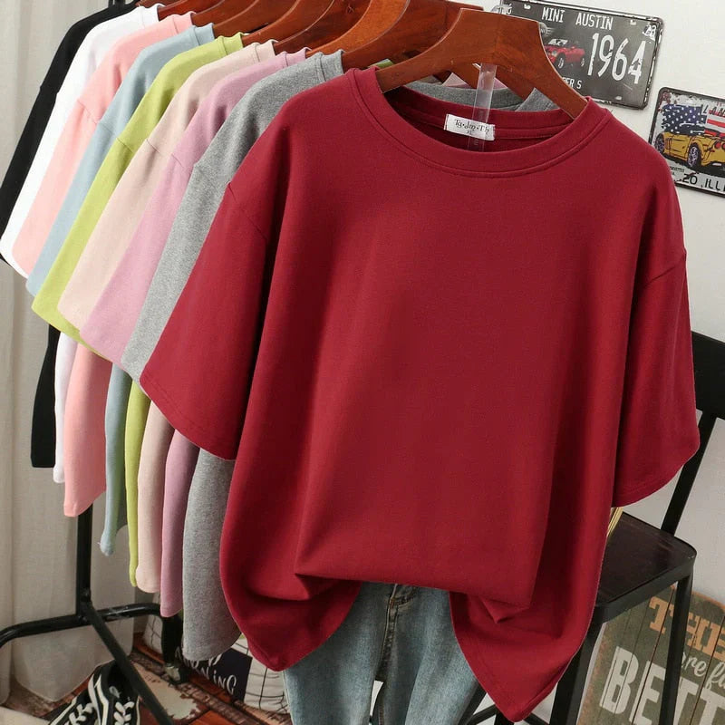 Oversized T-Shirt – Bequemes Oversized Sleepshirt mit Rundhalsausschnitt in verschiedenen Farben