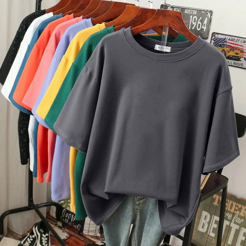 Oversized T-Shirt – Bequemes Oversized Sleepshirt mit Rundhalsausschnitt in verschiedenen Farben