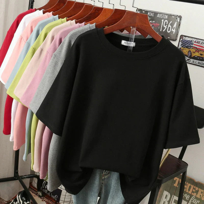 Oversized T-Shirt – Bequemes Oversized Sleepshirt mit Rundhalsausschnitt in verschiedenen Farben