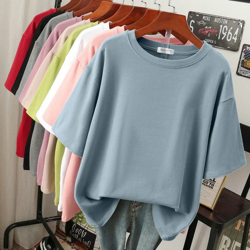Oversized T-Shirt – Bequemes Oversized Sleepshirt mit Rundhalsausschnitt in verschiedenen Farben