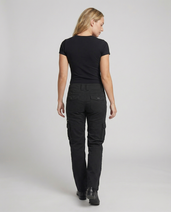 Damen Schmale Passform Cargo Hose | Mehrtaschen Design