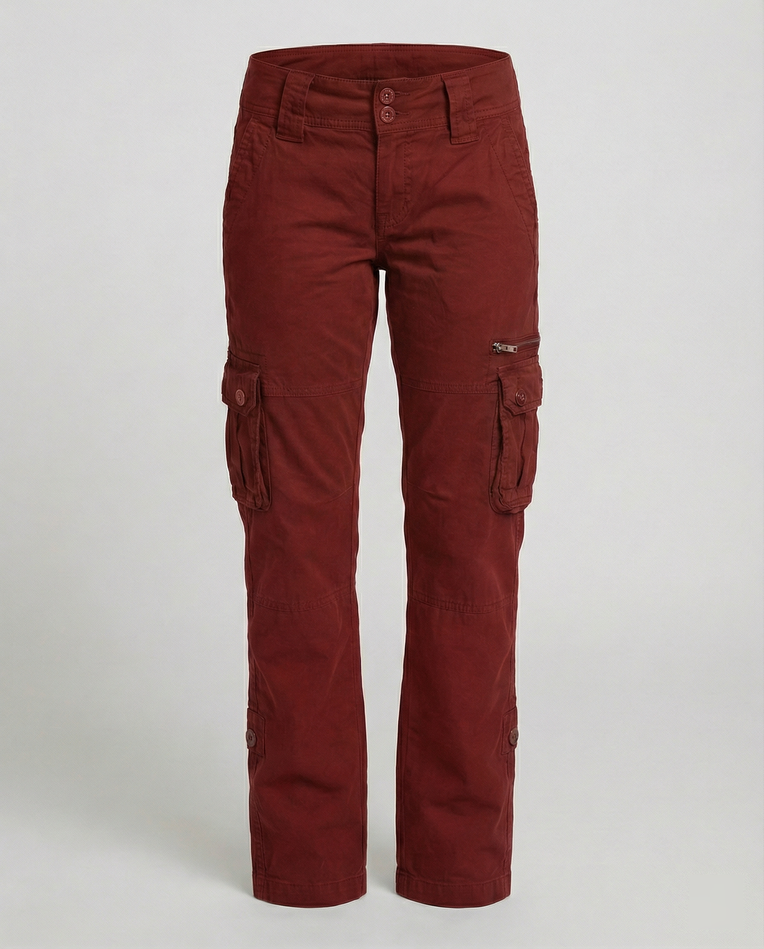 Damen Schmale Passform Cargo Hose | Mehrtaschen Design
