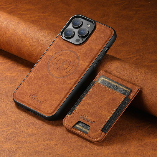 Premium Kunstleder – Handyhülle aus Kunstleder mit Kartenhalter und MagSafe-Kompatibilität