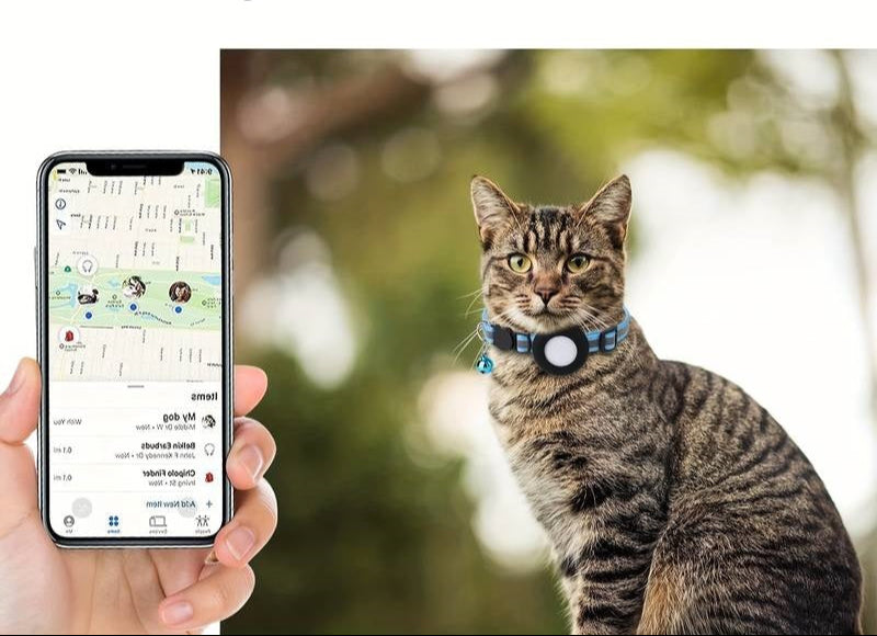 Premium Katzenhalsband mit AirTag-Integration – Verstellbar, Wetterfest, Reflektierend, für präzise Standortverfolgung
