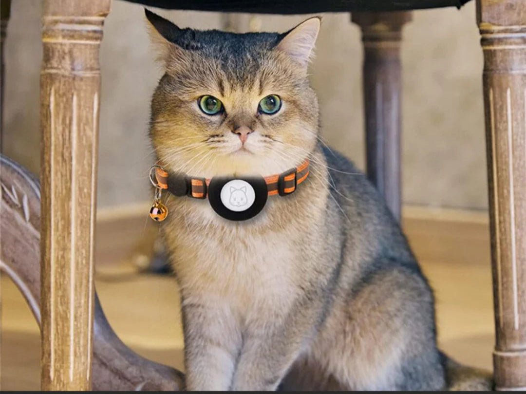 Premium Katzenhalsband mit AirTag-Integration – Verstellbar, Wetterfest, Reflektierend, für präzise Standortverfolgung