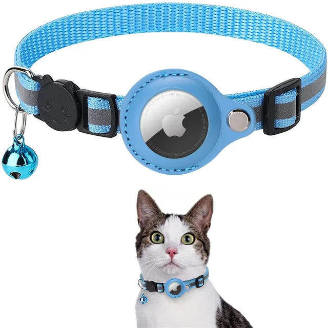 Premium Katzenhalsband mit AirTag-Integration – Verstellbar, Wetterfest, Reflektierend, für präzise Standortverfolgung