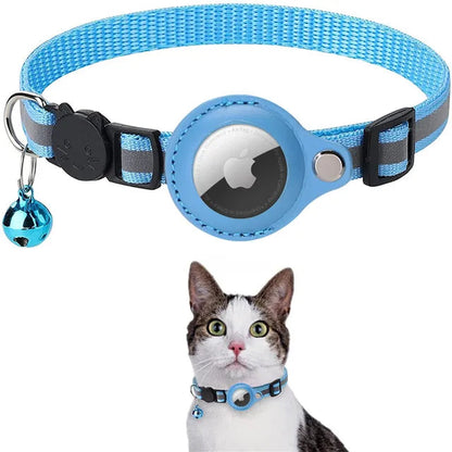 Premium Katzenhalsband mit AirTag-Integration – Verstellbar, Wetterfest, Reflektierend, für präzise Standortverfolgung