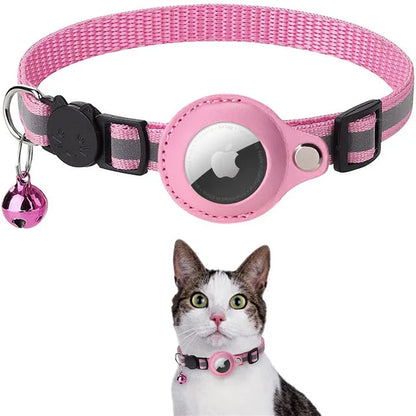 Premium Katzenhalsband mit AirTag-Integration – Verstellbar, Wetterfest, Reflektierend, für präzise Standortverfolgung