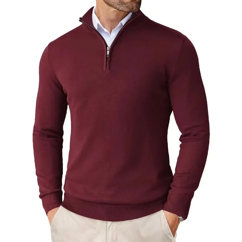 Premium | Herren-Pullover mit Reißverschluss