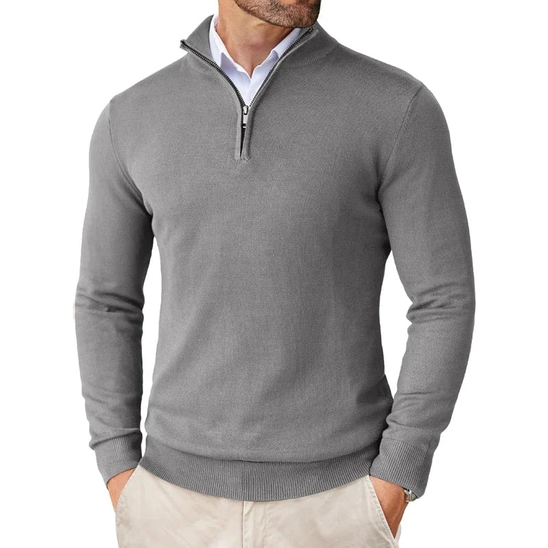 Premium | Herren-Pullover mit Reißverschluss
