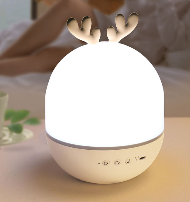 Projektor für Nachtlicht mit Fernbedienung – 360° Drehung, 3 Farben, Beruhigende Atmosphäre im Kinderzimmer