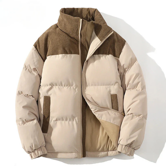 Pufferjacke für Herren – Gesteppte Isolierung – Lockere Passform – Reißverschluss vorne