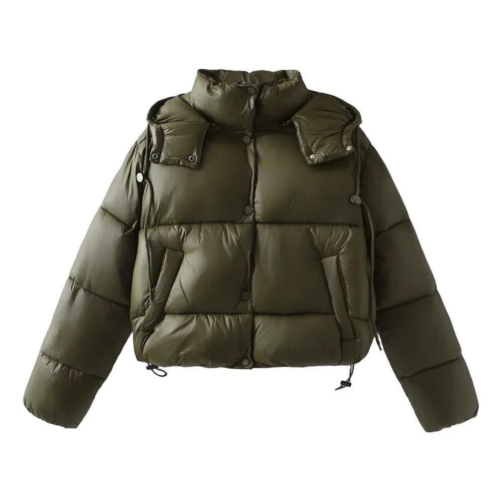 Pufferjacke für Damen | Saisonaler Kapuzenlook 