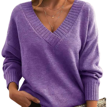 Pullover Damen | V-Ausschnitt Wintermode für Damen