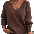 Pullover Damen | V-Ausschnitt Wintermode für Damen