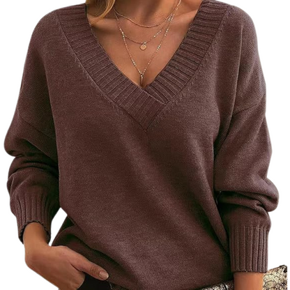 Pullover Damen | V-Ausschnitt Wintermode für Damen