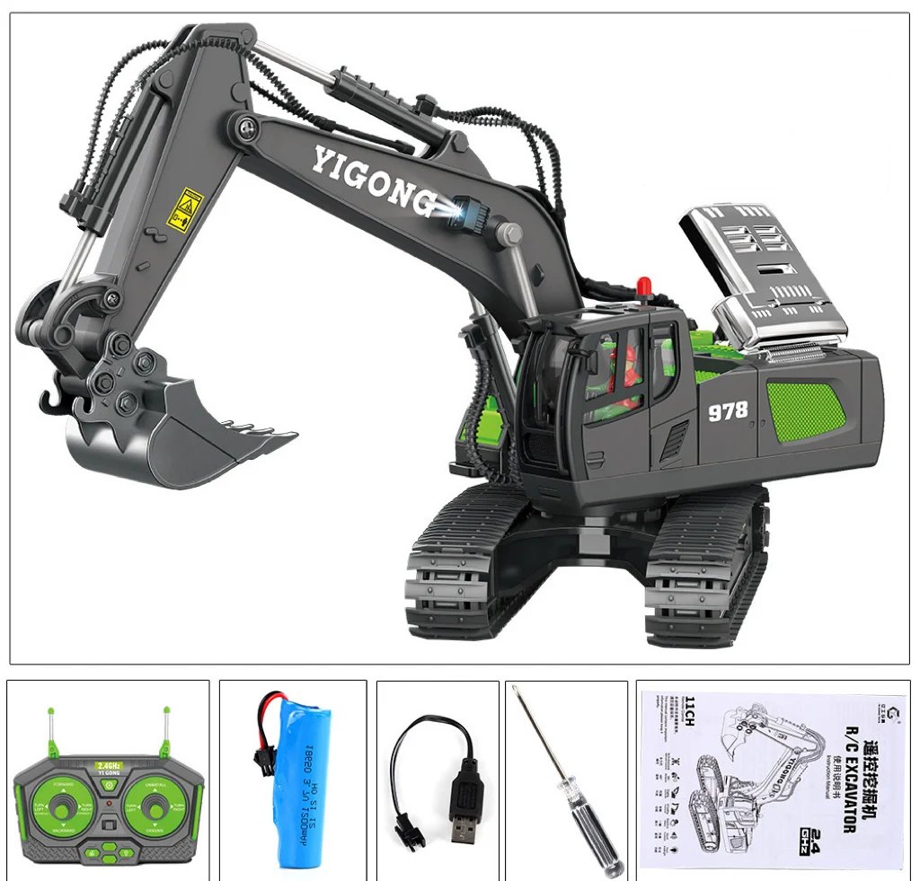 RC Bagger Spielzeug mit Fernbedienung 0