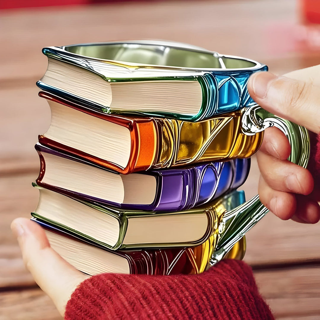 Resin-Becher Buntes 3D Buch Design 3
