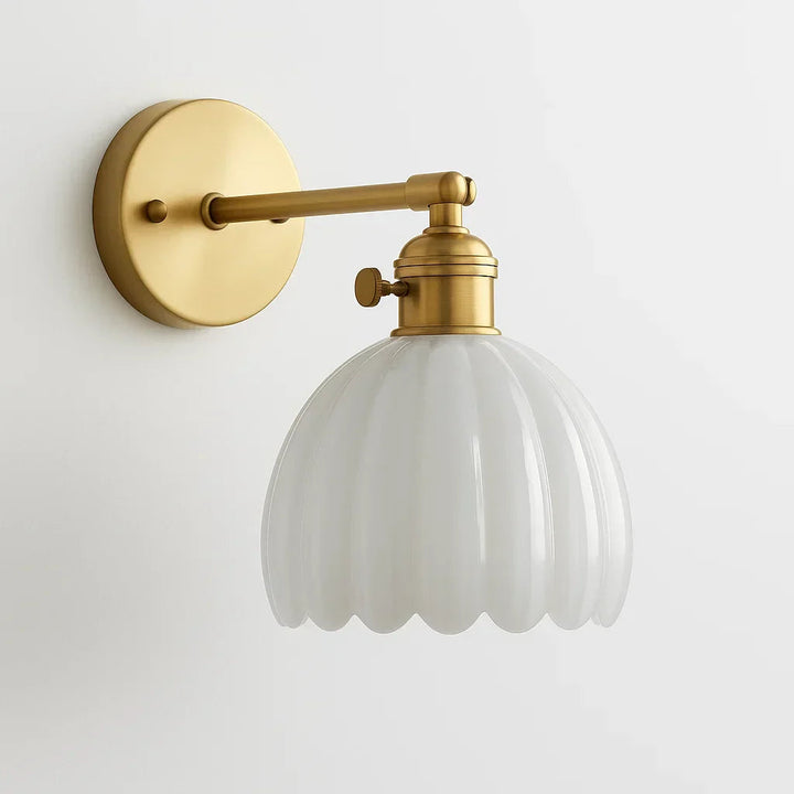 Retro-Wandleuchte | Tulpenförmiges Glasdesign | Elegante Beleuchtung 