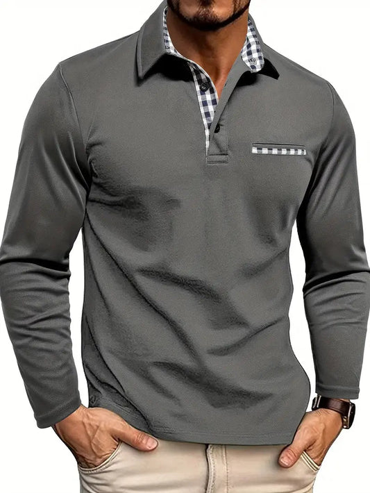 Robert | Klassisches Herren Sommer Poloshirt mit langen Ärmeln