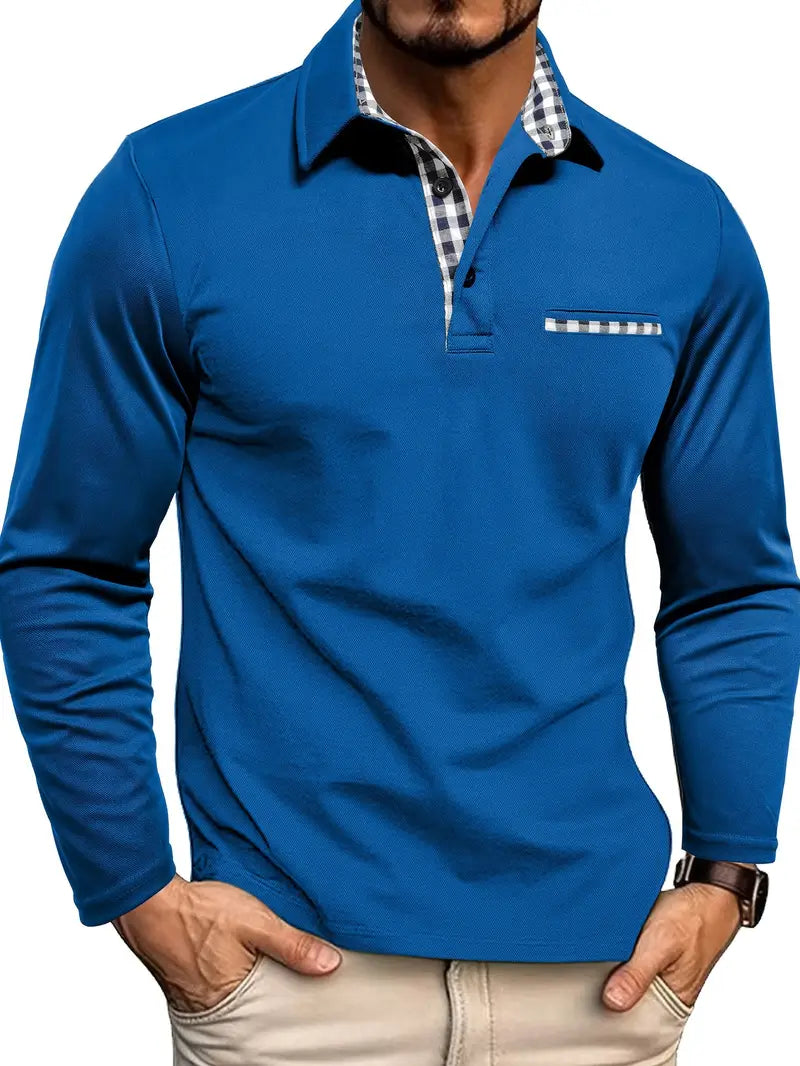 Robert | Klassisches Herren Sommer Poloshirt mit langen Ärmeln