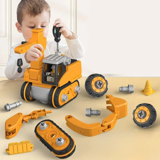 Robustes Spielzeugset für Kinder zum Thema Baustelle – kreatives Technikset mit vielfältigen Baumöglichkeiten
