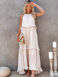Robyn – Maxikleid mit Neckholder und Rüschen 0