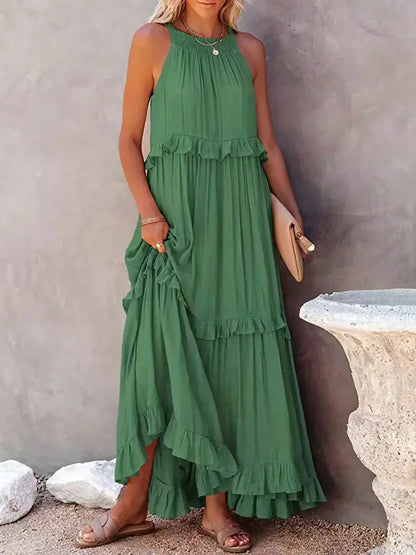 Robyn – Maxikleid mit Neckholder und Rüschen 11