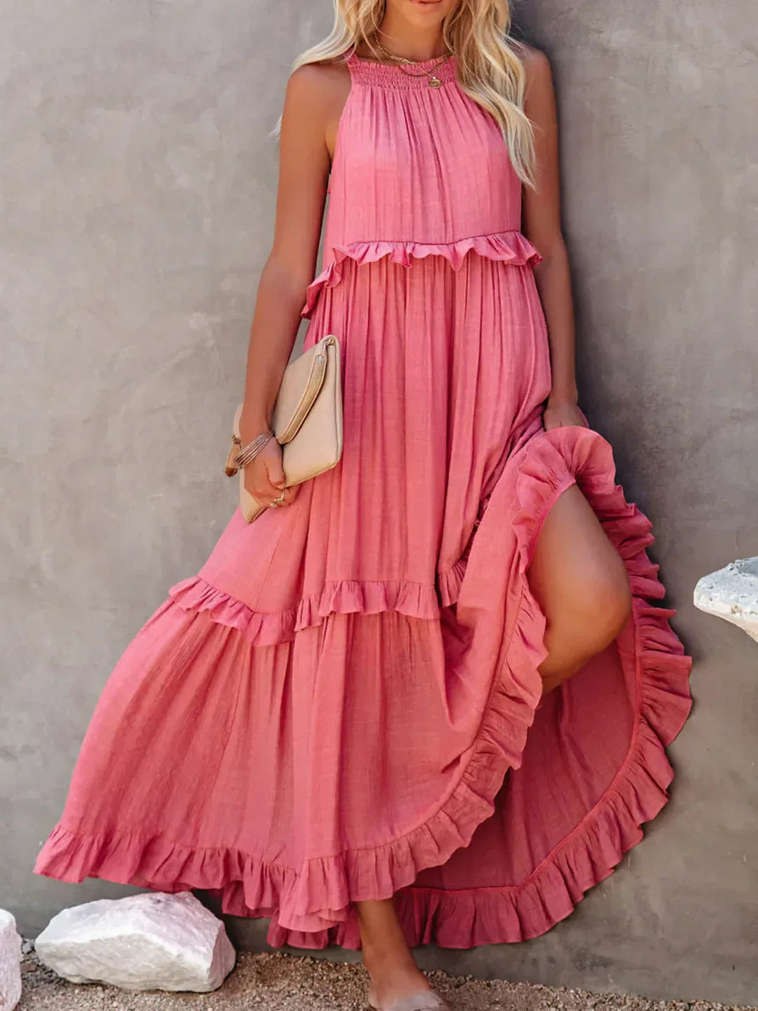Robyn – Maxikleid mit Neckholder und Rüschen 6