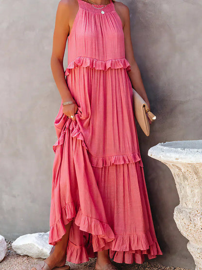 Robyn – Maxikleid mit Neckholder und Rüschen 7