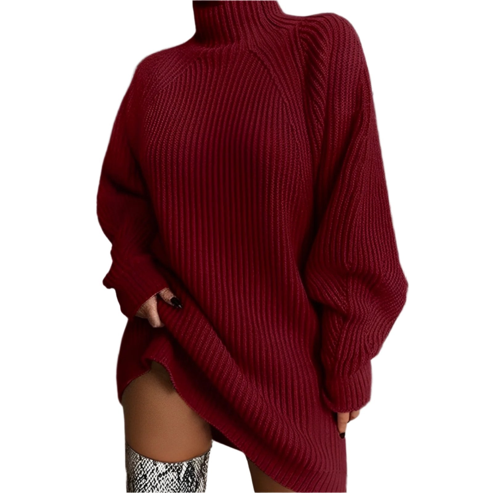 Rollkragenpullover Damen | Übergröße für Büro und Freizeit