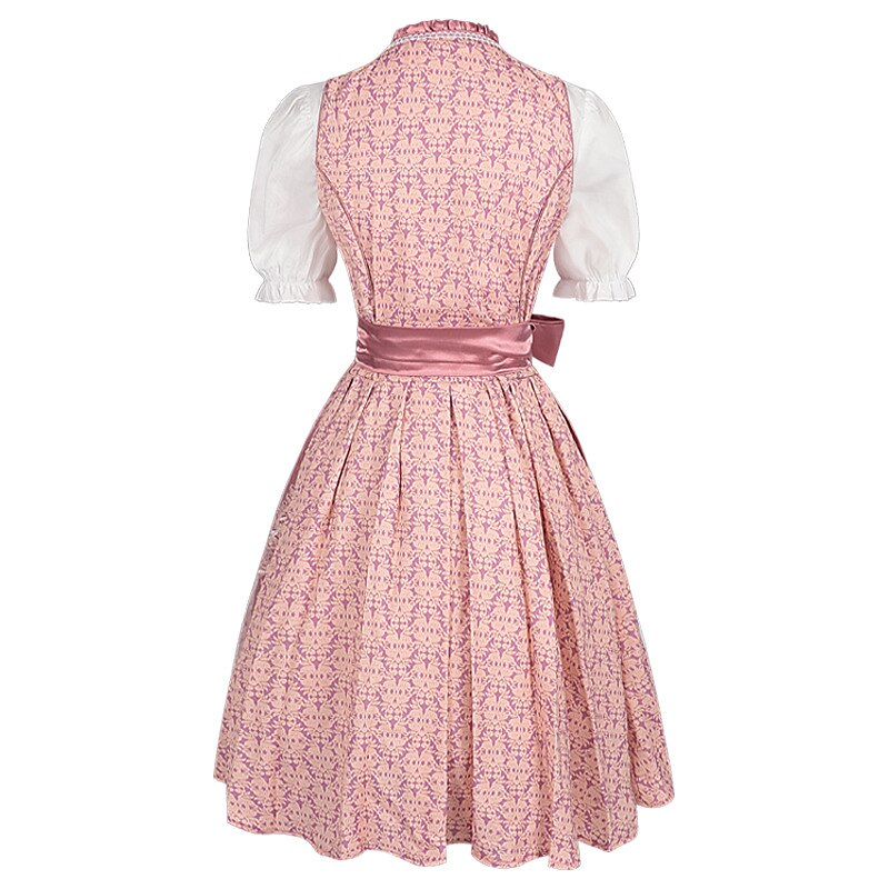 Rosa Dirndlkleid – Oktoberfest | Mit bestickter Schürze und Bluse für einen femininen, traditionellen Look