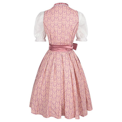 Rosa Dirndlkleid – Oktoberfest | Mit bestickter Schürze und Bluse für einen femininen, traditionellen Look