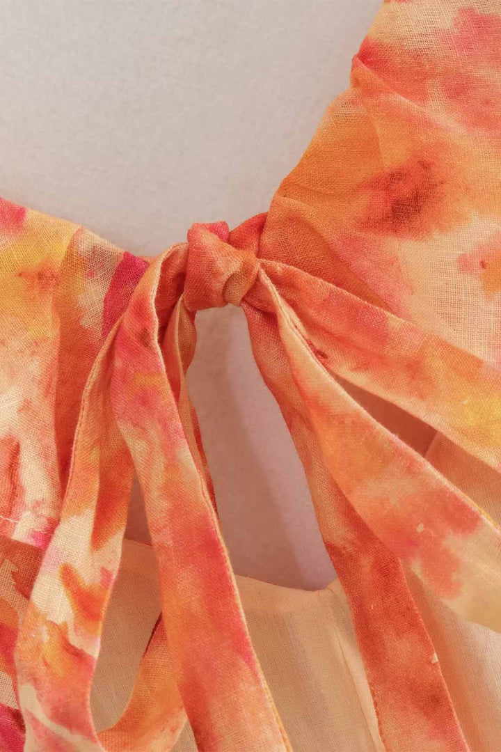 Damen Maxikleid | Florales Design und Rüschenträger | Eleganter Sommerstil