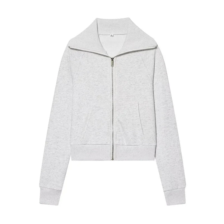 Damen zweiteiliges Set mit Trackjacke mit Reißverschluss und Hose | Casual Passform