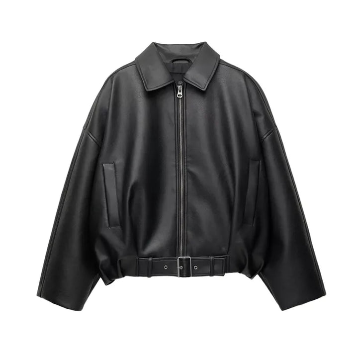 Damen Reißverschluss Kragen Jacke Langarm | Oversize