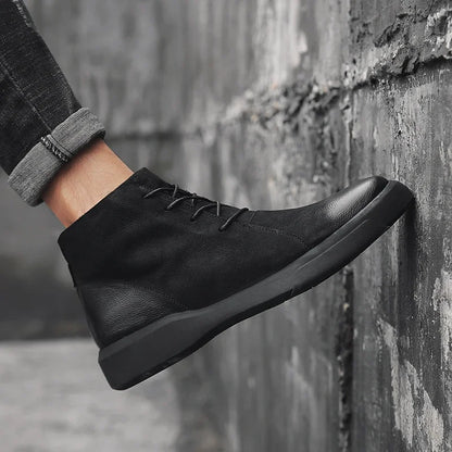 Pánské šněrovací boty s kulatou špičkou | Moderní městský styl