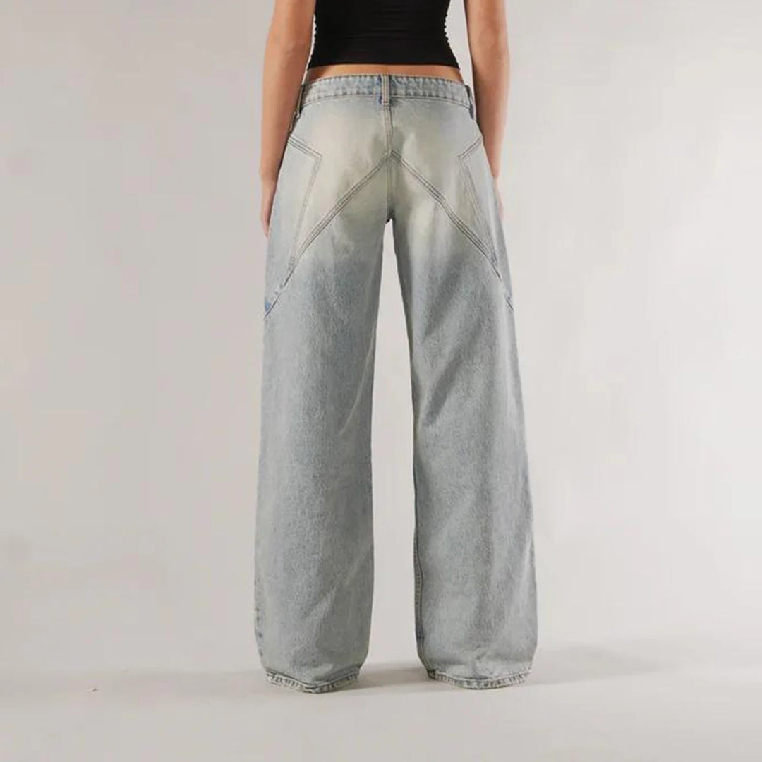 Damen Low Rise Freizeithose mit weitem Bein | Relaxed Fit