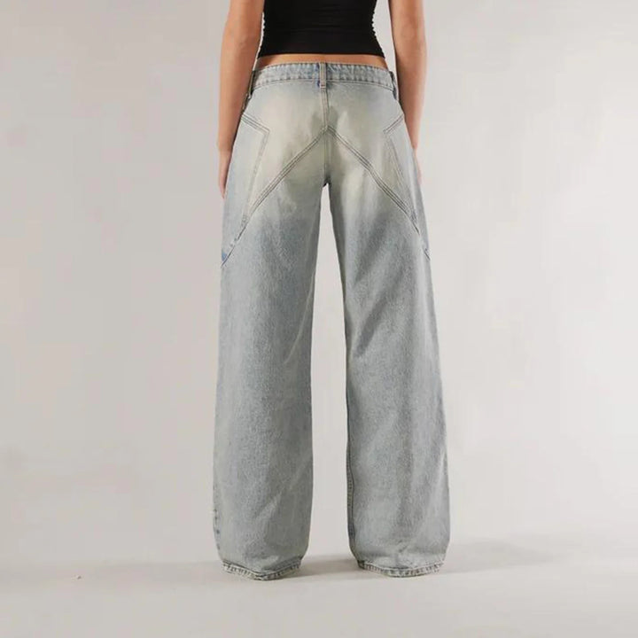 Damen Low Rise Freizeithose mit weitem Bein | Relaxed Fit