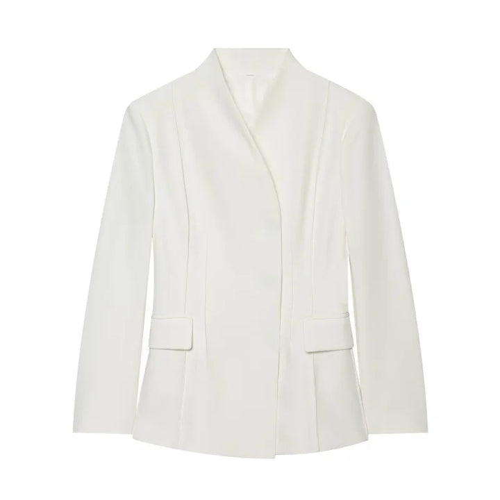 Damen zweiteiliges Set mit tailliertem Blazer und Hose mit geradem Bein | Betonte Taille