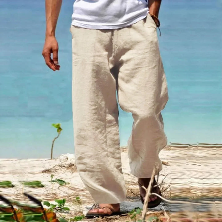 Herren Freizeit Hose Mit Weitem Bein Und Kordelzug | Seiten Taschen