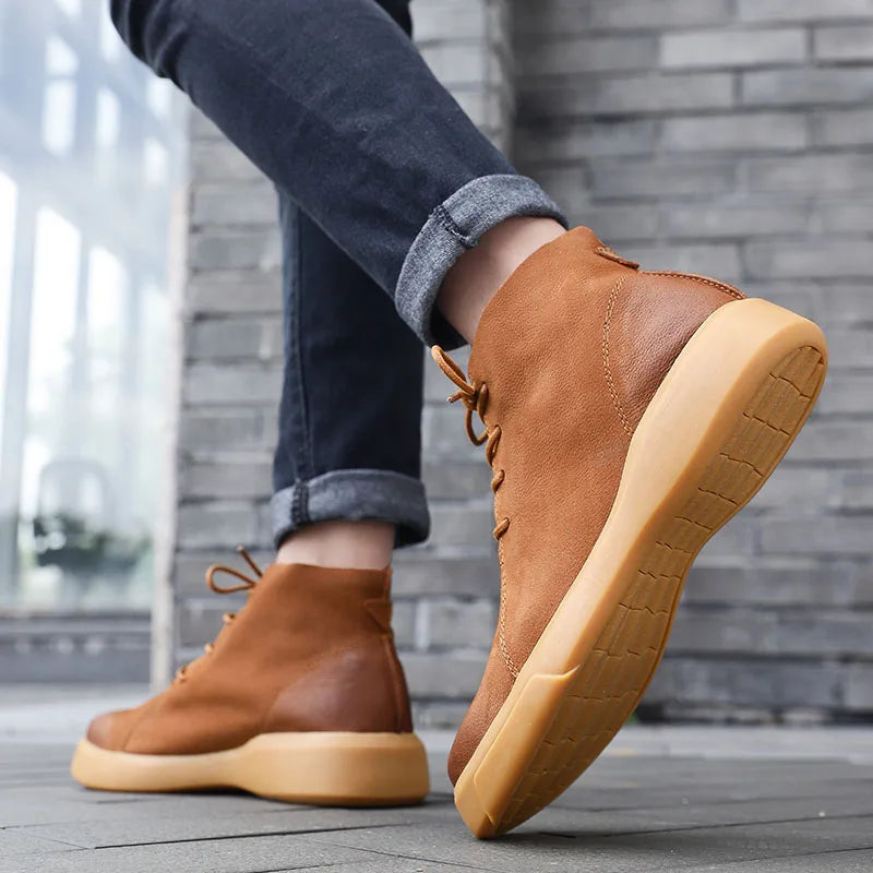 Pánské šněrovací boty s kulatou špičkou | Moderní městský styl