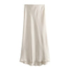 Women's High Waist Flared A-Line Solid Color Skirt | Midi